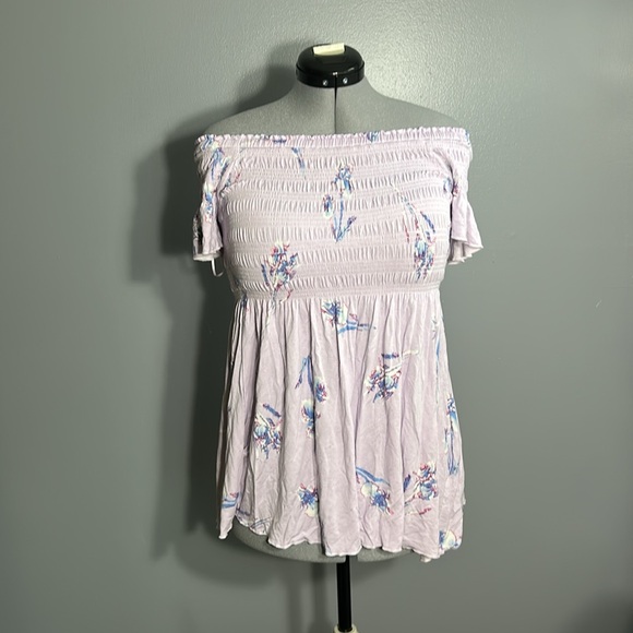 3 items for $30 A pea in the pod floral smocked babydoll shirt blouse maternity - Picture 2 of 10